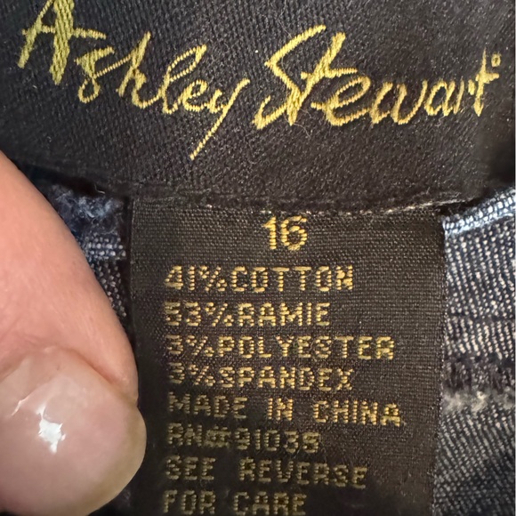 Ashley Stewart Denim Maxi Skirt Size 16 Western Festival Grunge Jean Unique - Picture 4 of 6